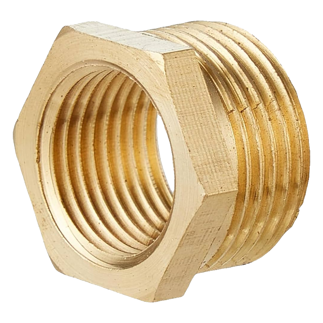 >Reducer Bush 3/4 × 1/2 Threaded - Brass